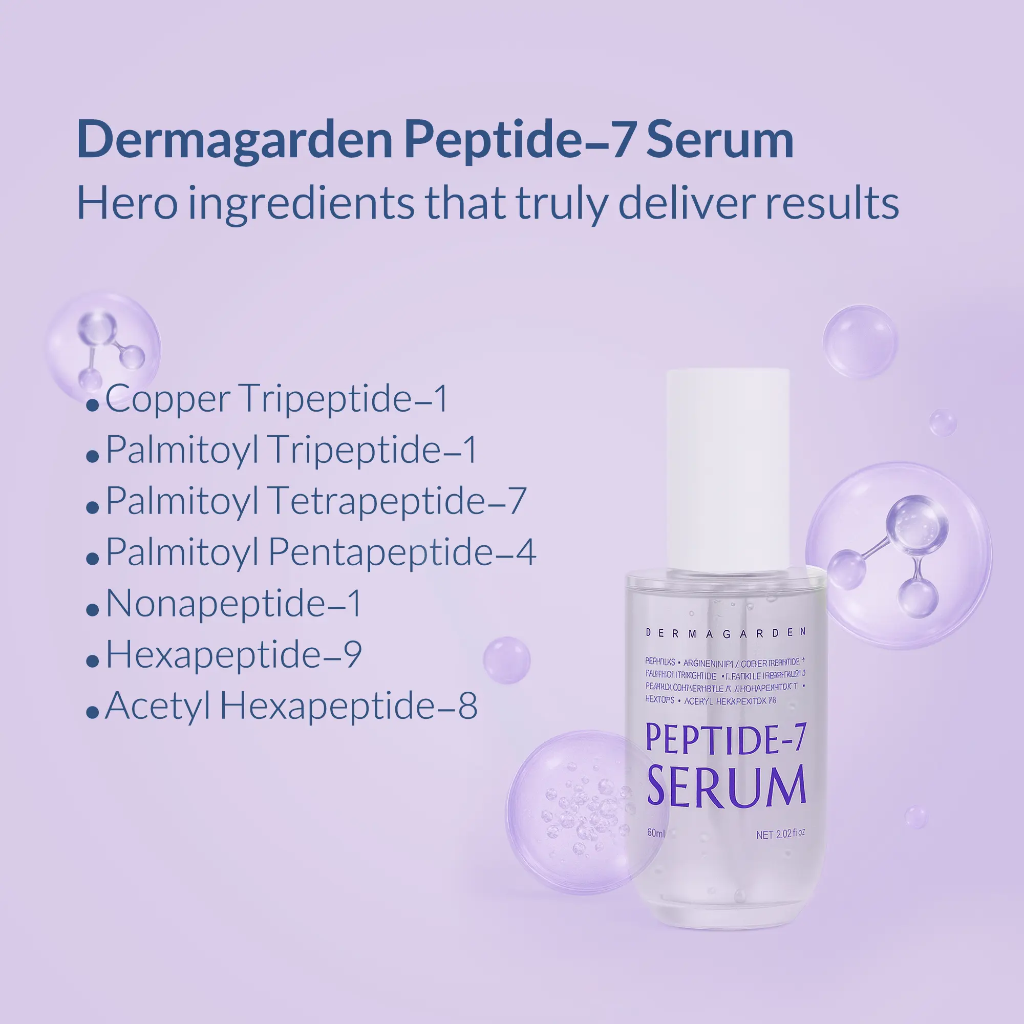 ترکیبات کلیدی سرم پپتاید درماگاردن